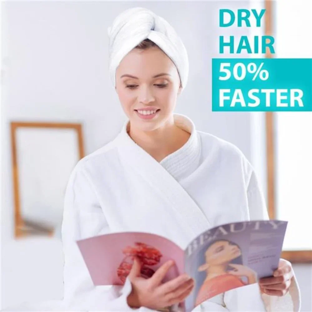 SPA Microfiber Hair Towel – Dries Hair 50% Faster – Anti-Frizz – Highly